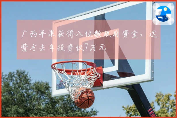 广西平果获得八位数政府资金，运营方去年投资仅7万元